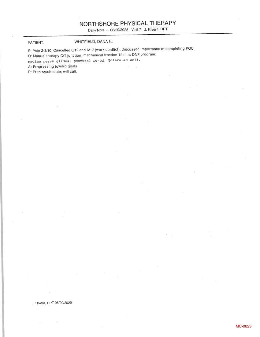 Stamped record page MC-0023